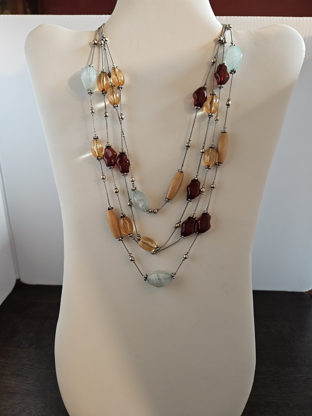 Vintage Premier Designs Austin Multistrand Beaded Women’s Necklace